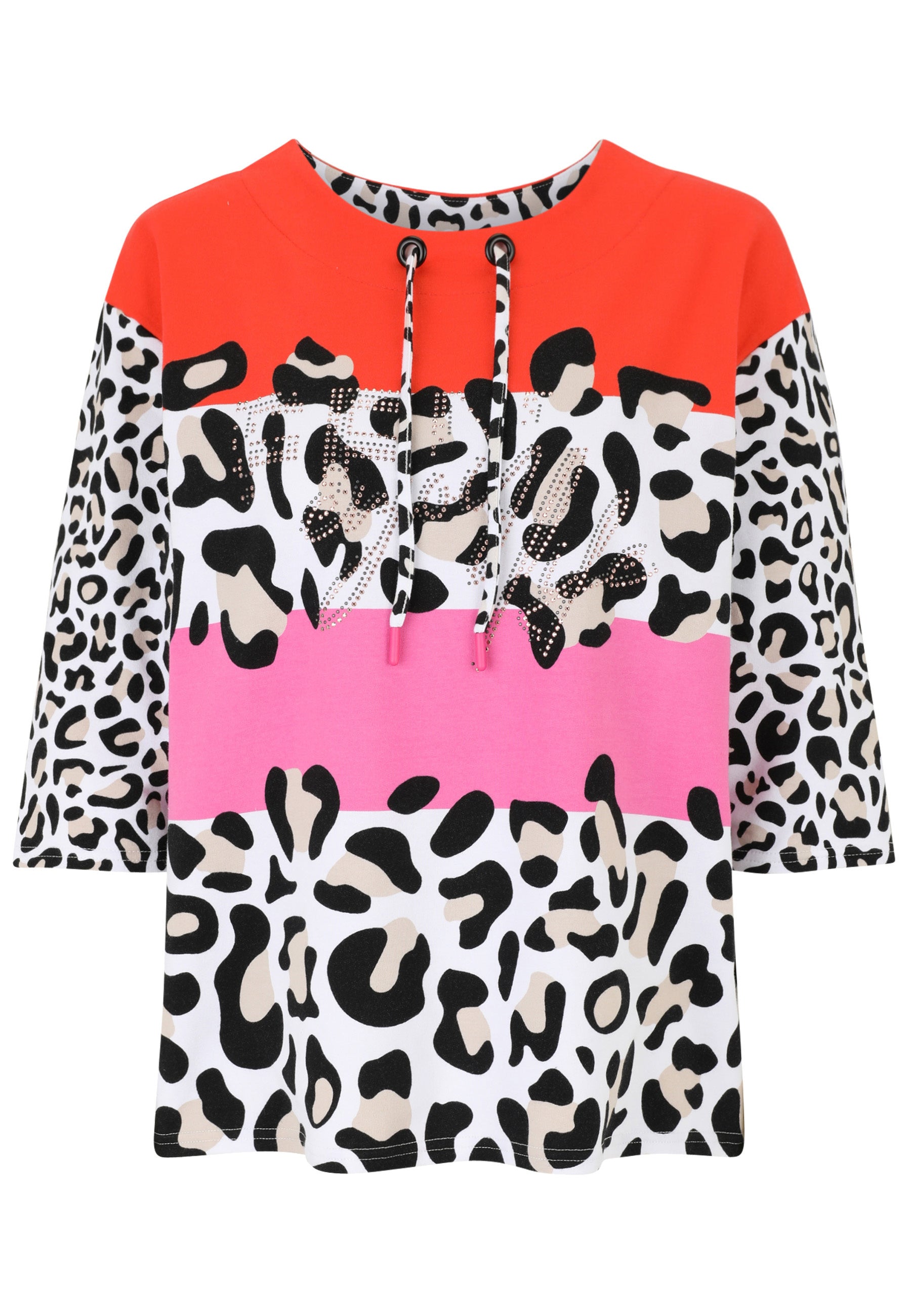 T-Shirt aus Baumwollmix - 28-Papaya - Orange