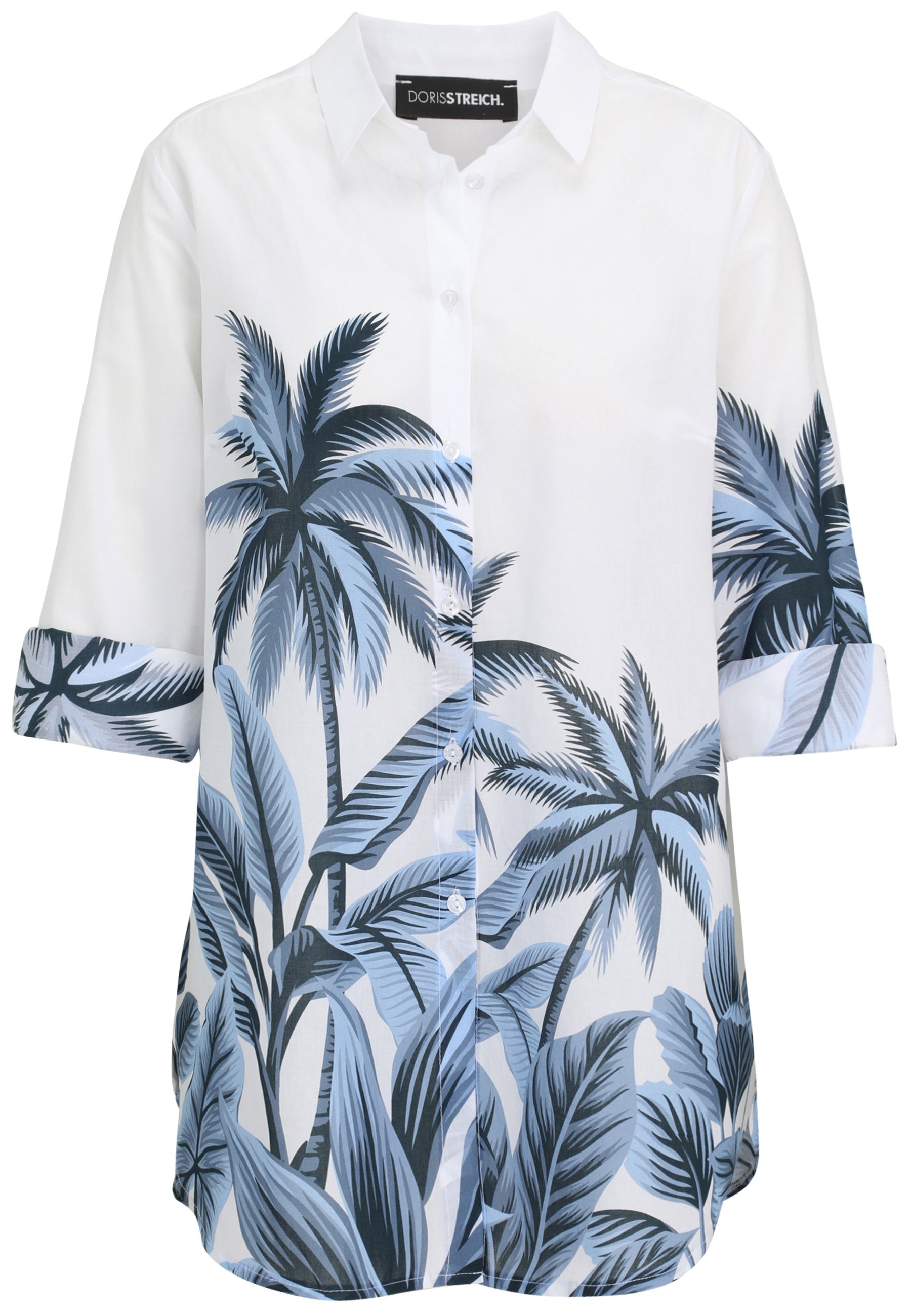 Hemdbluse aus Visksoe - 50-Marine - Blau