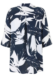 Schlupfbluse aus Viskose - 50-Marine - Blau