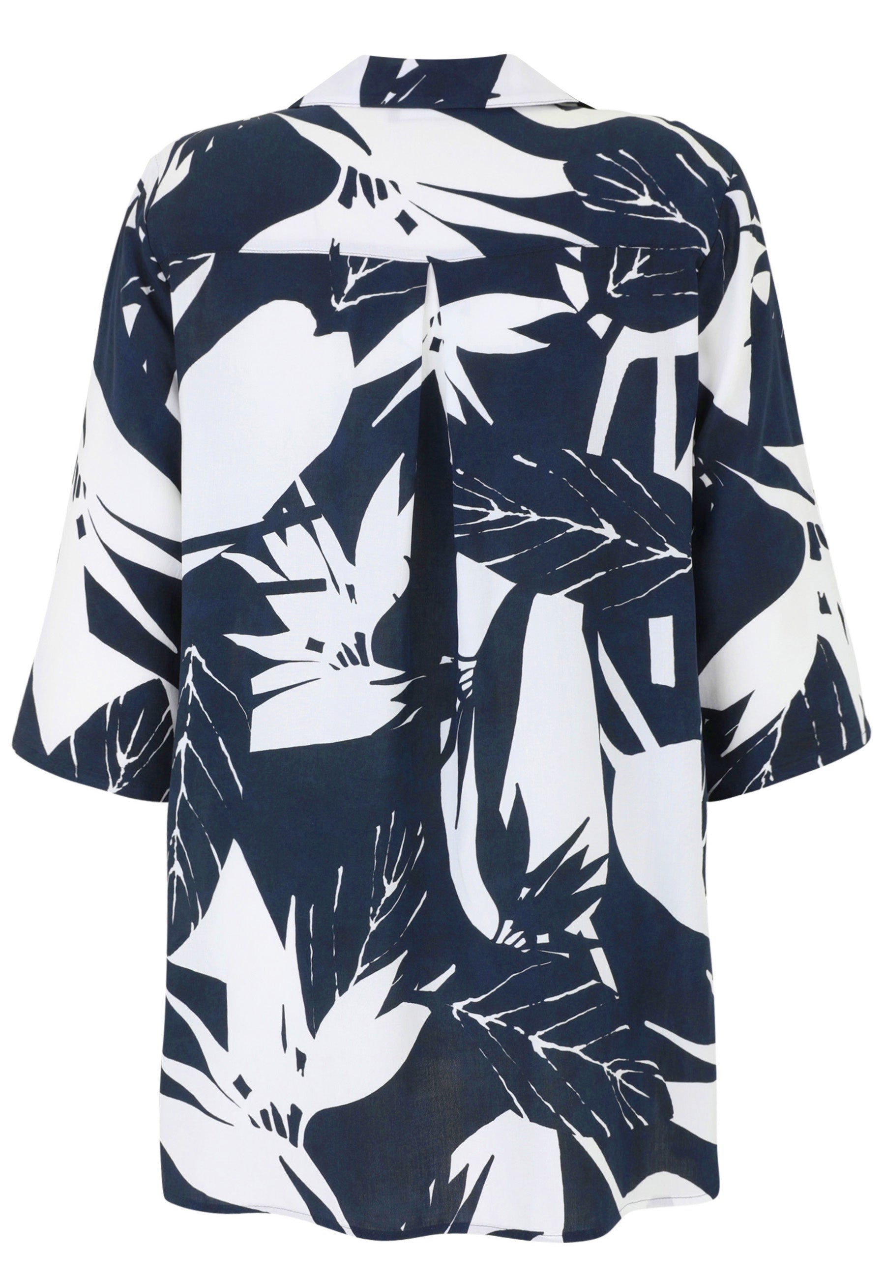 Schlupfbluse aus Viskose - 50-Marine - Blau