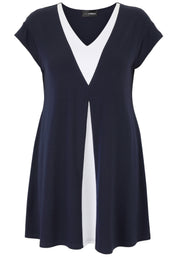 Tunika aus Visksoe - 50-Marine - Blau