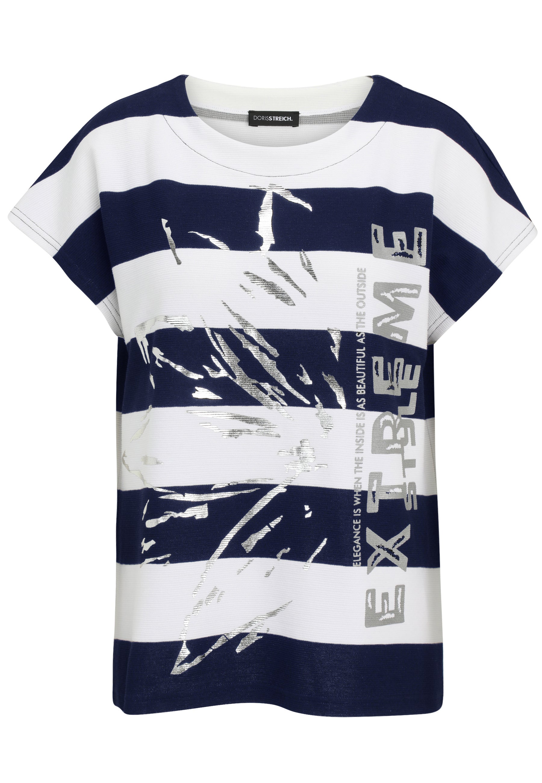 T-Shirt aus Viskosemix - 50-Marine - Blau