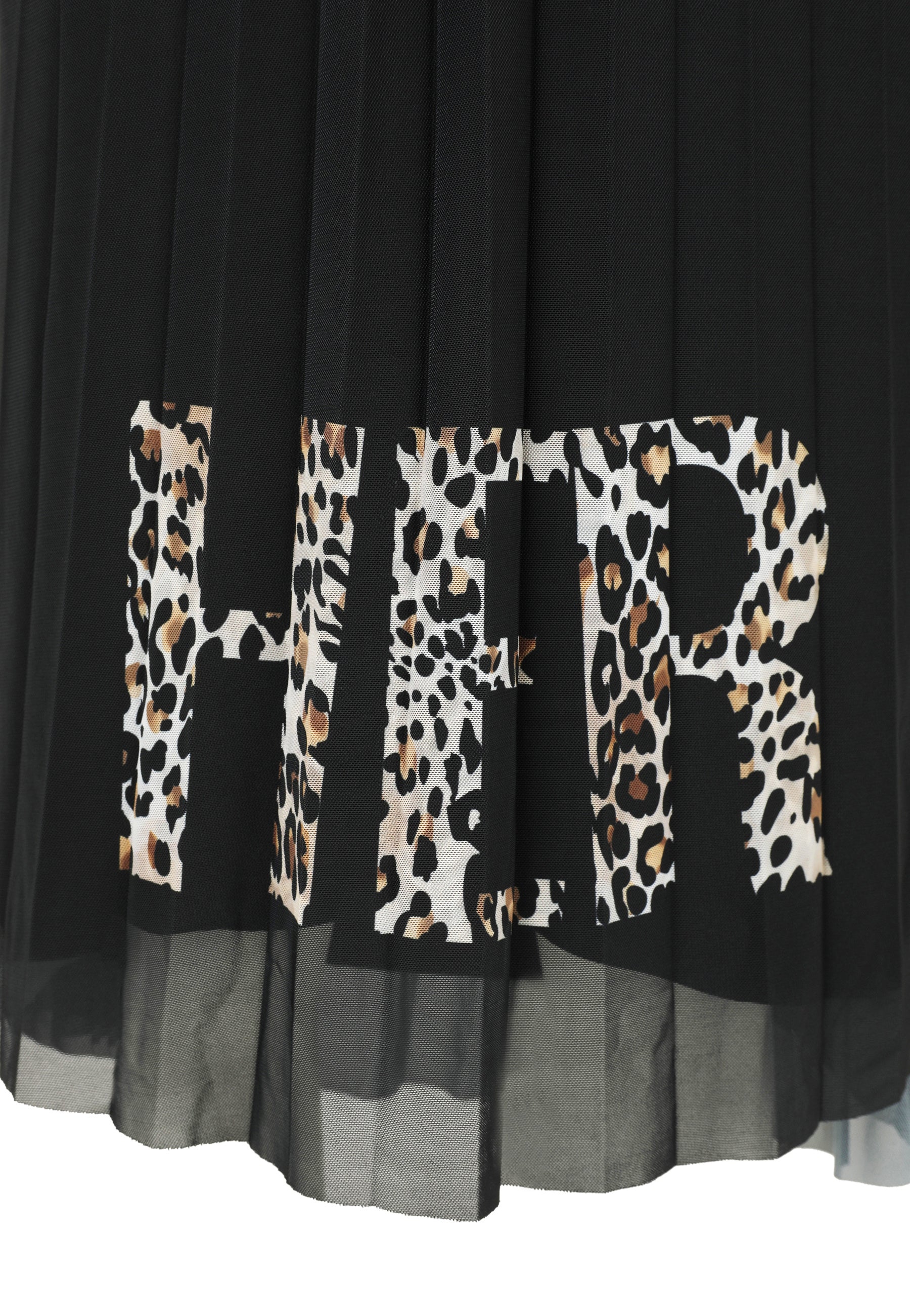 Plisseerock Midi - 82-Bast - Schwarz