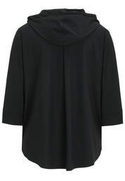 Sweatshirtjacke mit Kapuze - 99-Schwarz - Schwarz