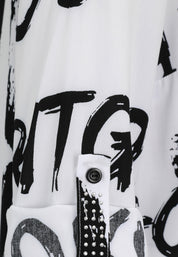 T-Shirt aus Viskose - 15-WeiSS/Schwarz - Weiß