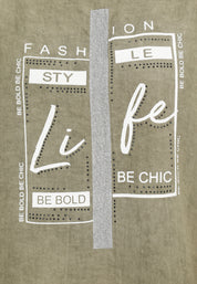 T-Shirt aus Vikosemix - 77-Schilf