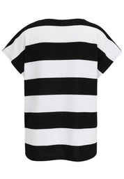 T-Shirt aus Viskosemix - 91-Schwarz/WeiSS - Schwarz | Weiß
