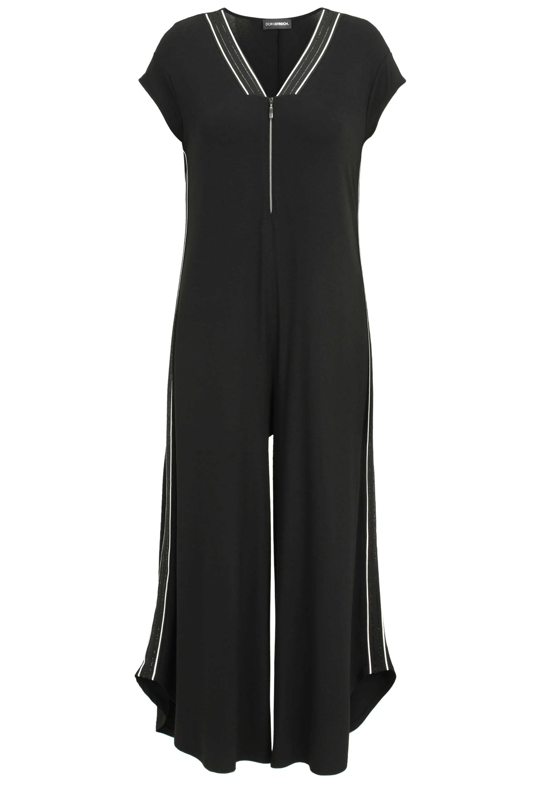Jumpsuit aus Viskose - 91-Schwarz/WeiSS - Schwarz