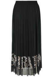 Plisseerock Midi - 82-Bast - Schwarz