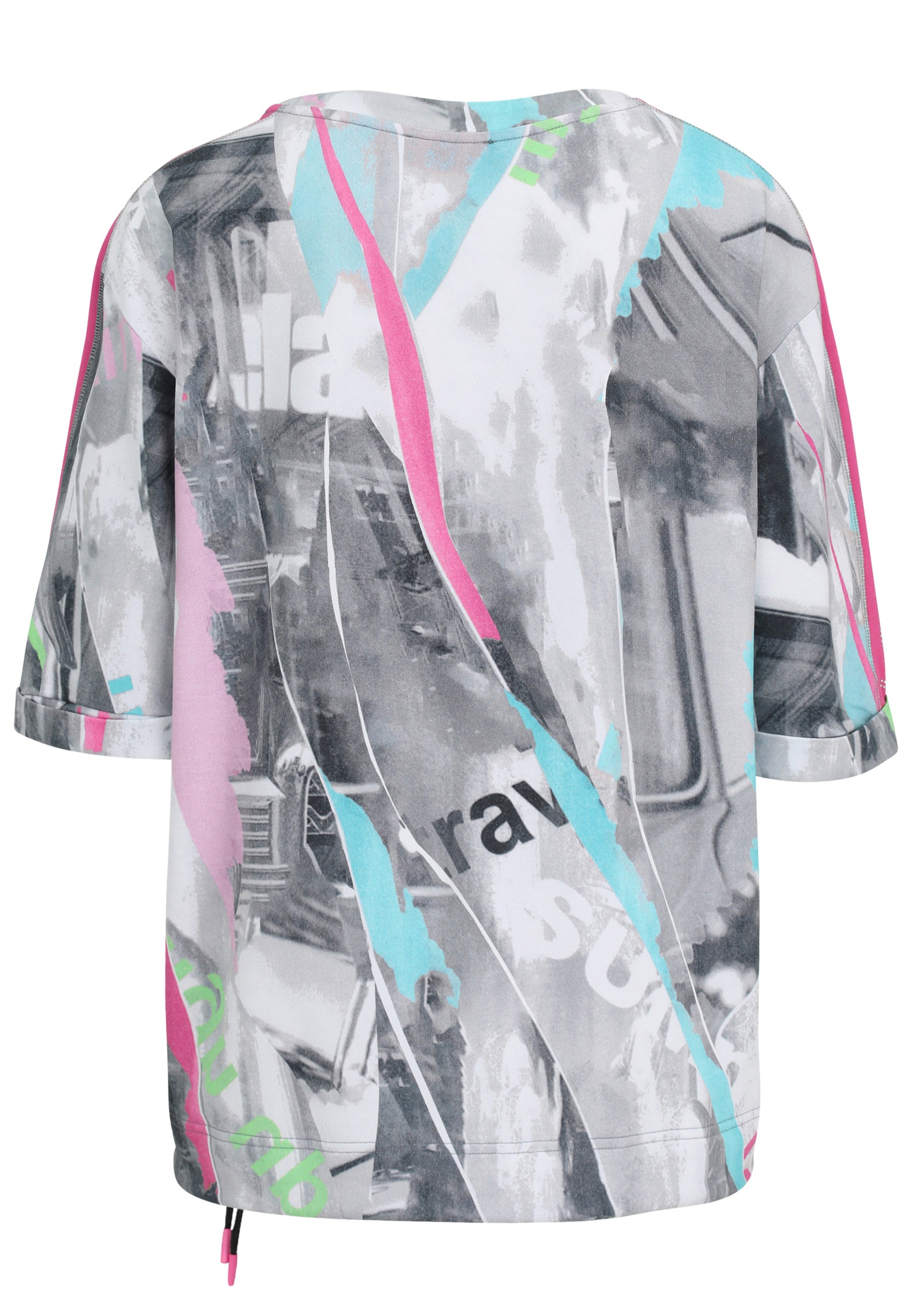 T-Shirt aus Baumwollmix - 98-Multicolor - Grau