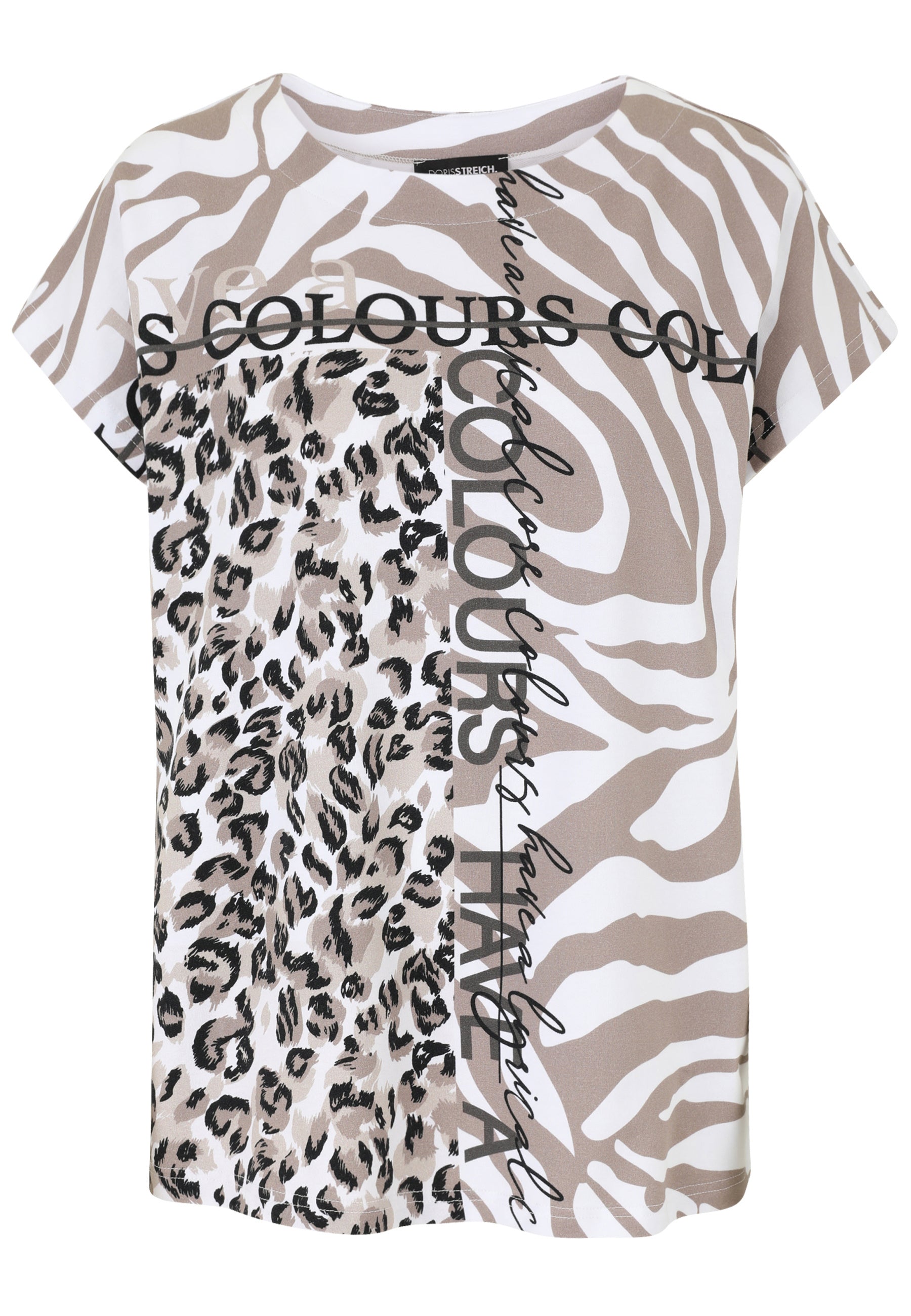 T-Shirt aus Baumwollmix - 82-Bast - Beige