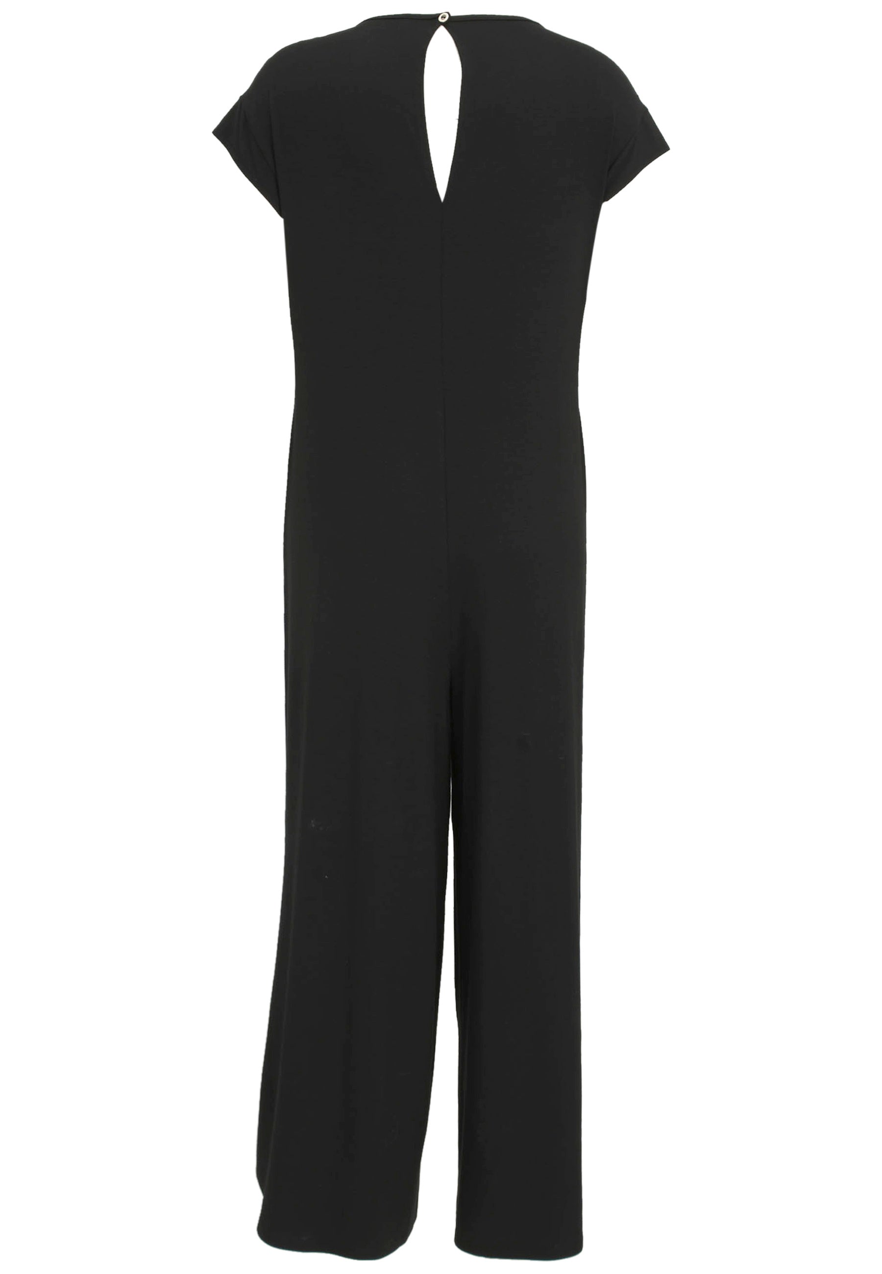 Jumpsuit Maxi aus Viskose - 91-Schwarz/WeiSS - Schwarz