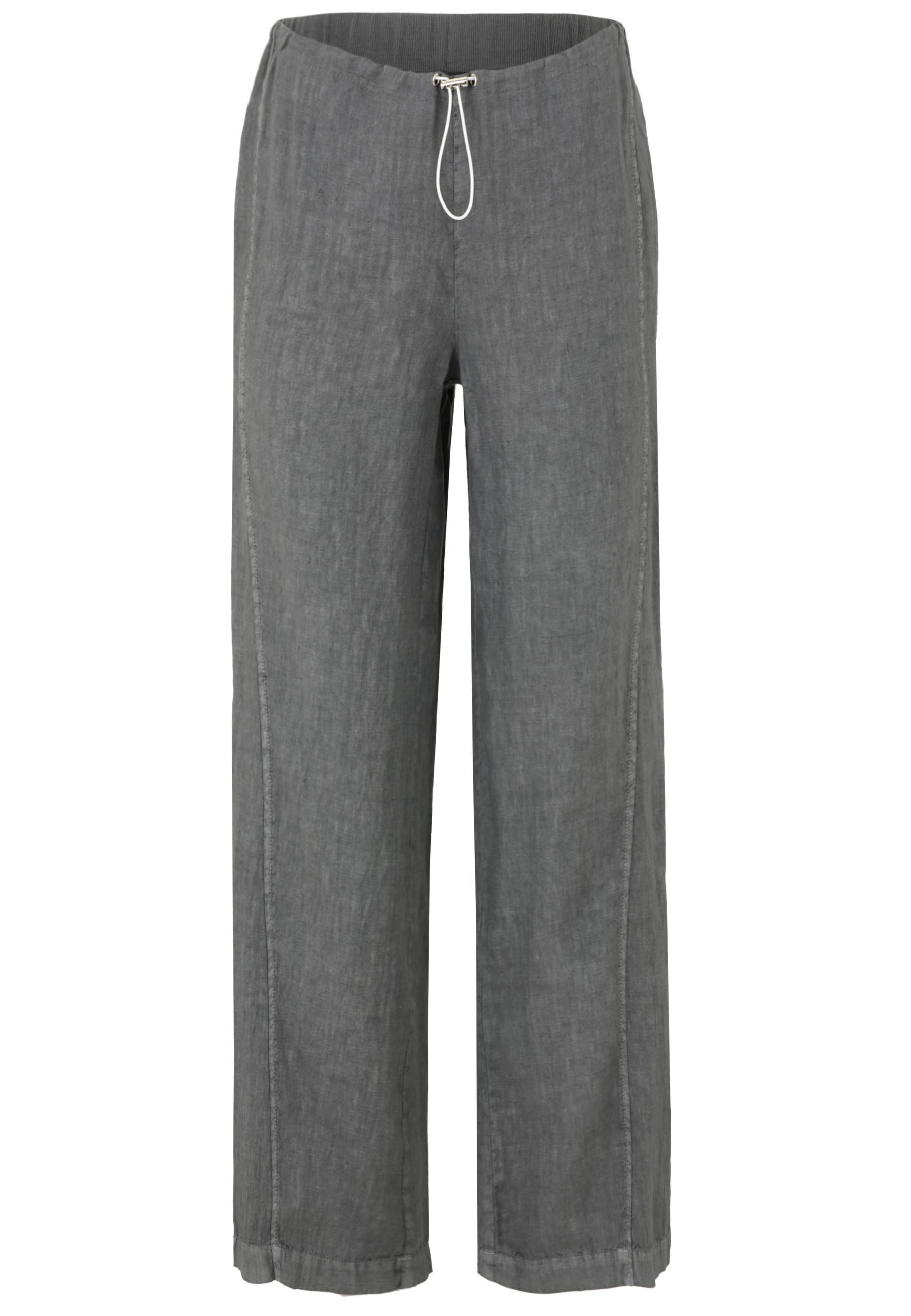 Leinenhose Straight Leg - 93-Grau - Grau