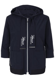Sweatshirtjacke mit Kapuze - 50-Marine - Blau