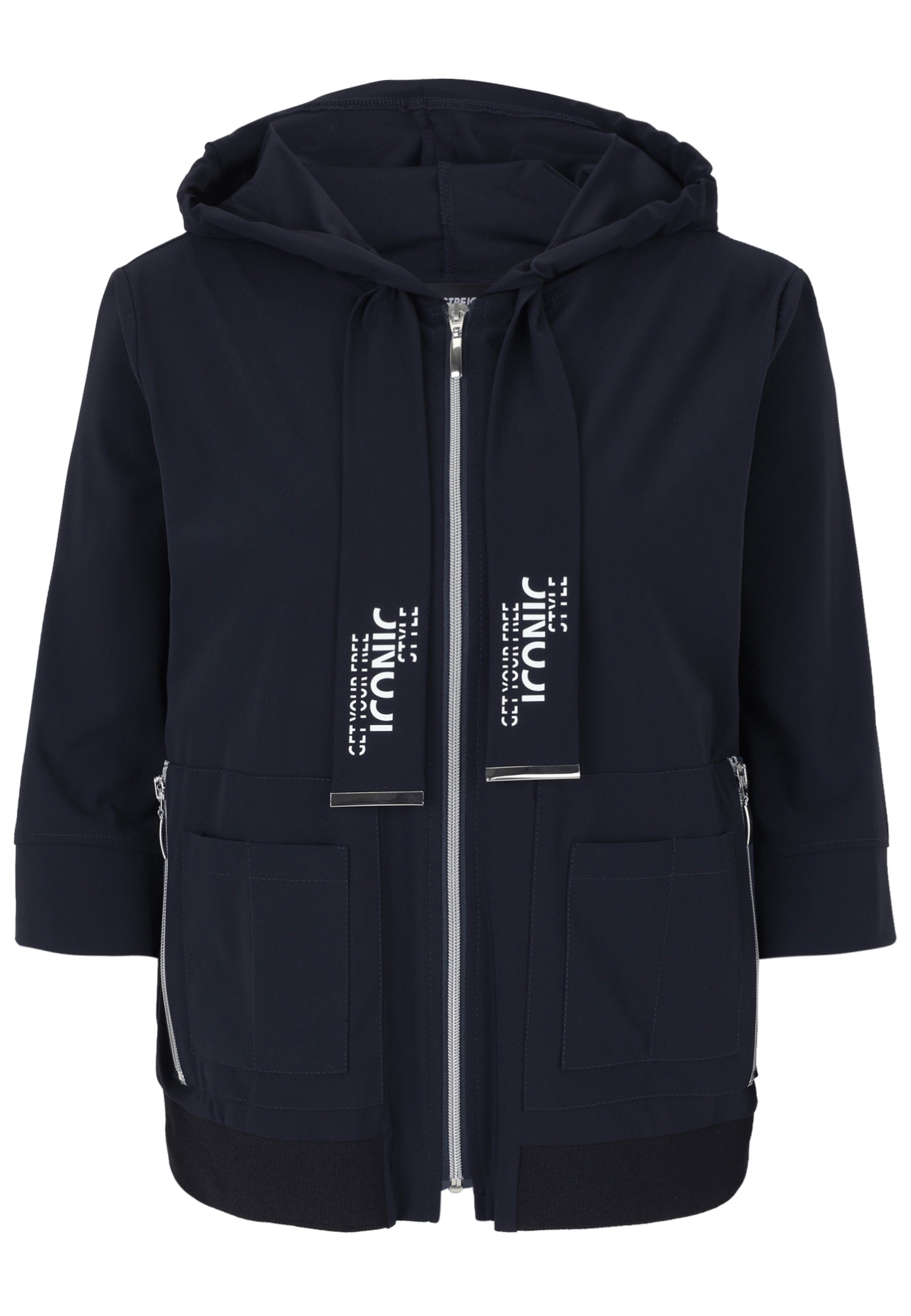 Sweatshirtjacke mit Kapuze - 50-Marine - Blau