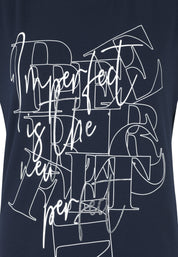 T-Shirt aus Viskose - 50-Marine - Blau