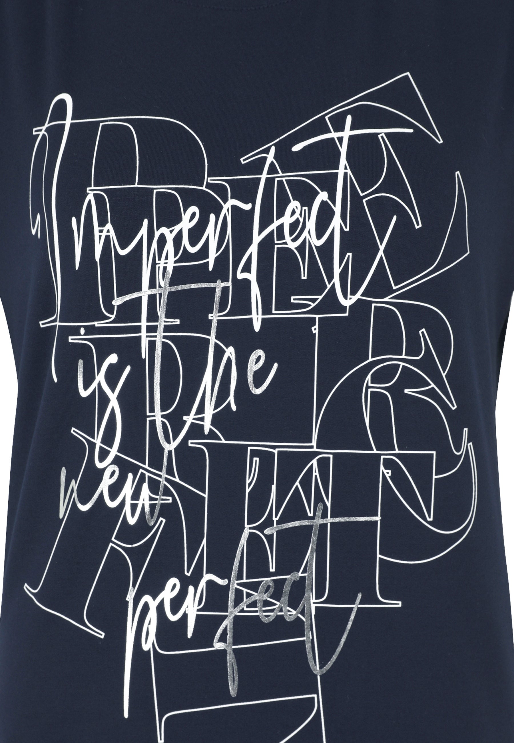 T-Shirt aus Viskose - 50-Marine - Blau