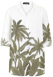 Hemdbluse aus Visksoe - 78-Khaki - Grün