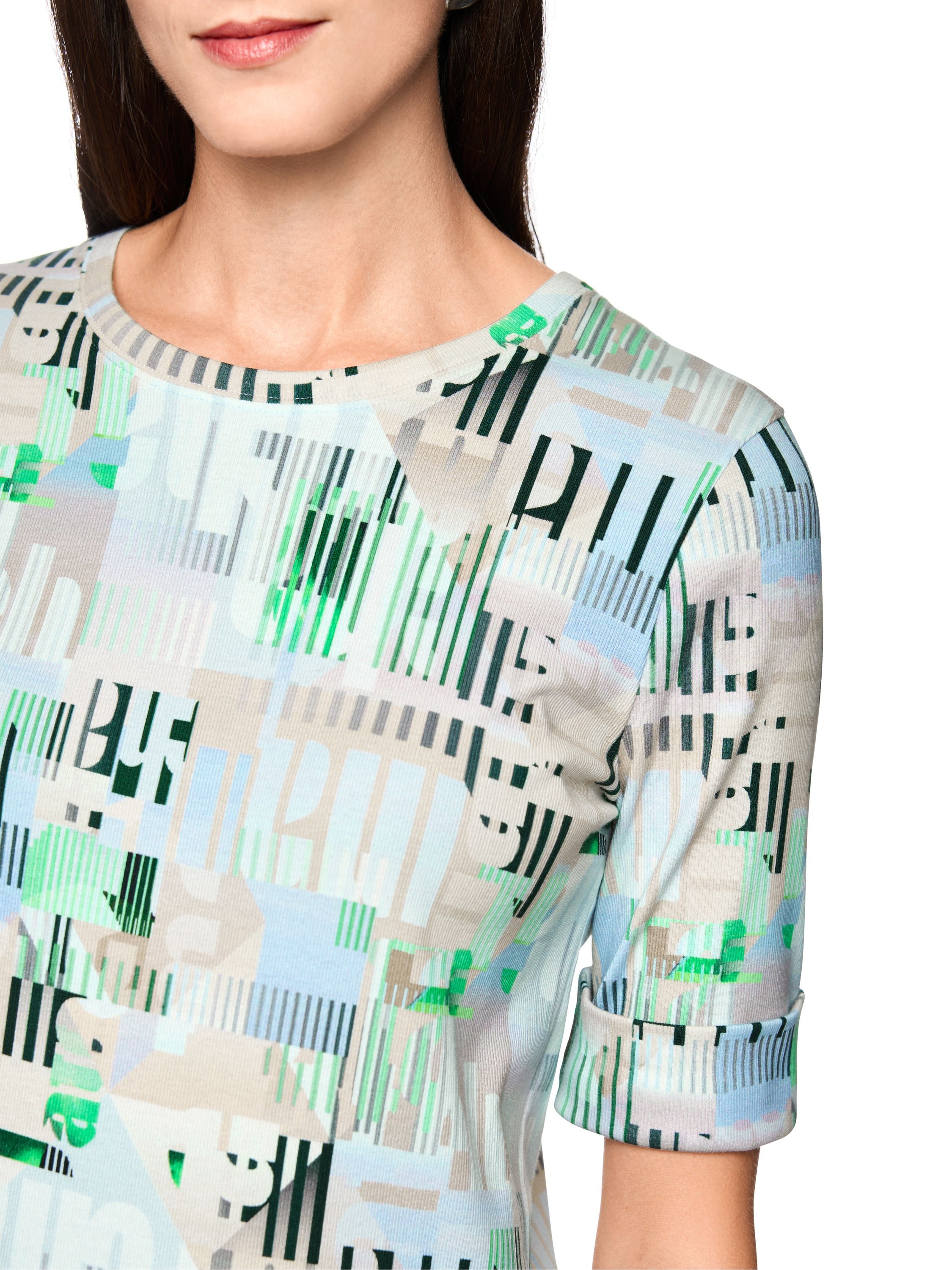 Ripp-Shirt aus Baumwollstretch - 316 - Grün