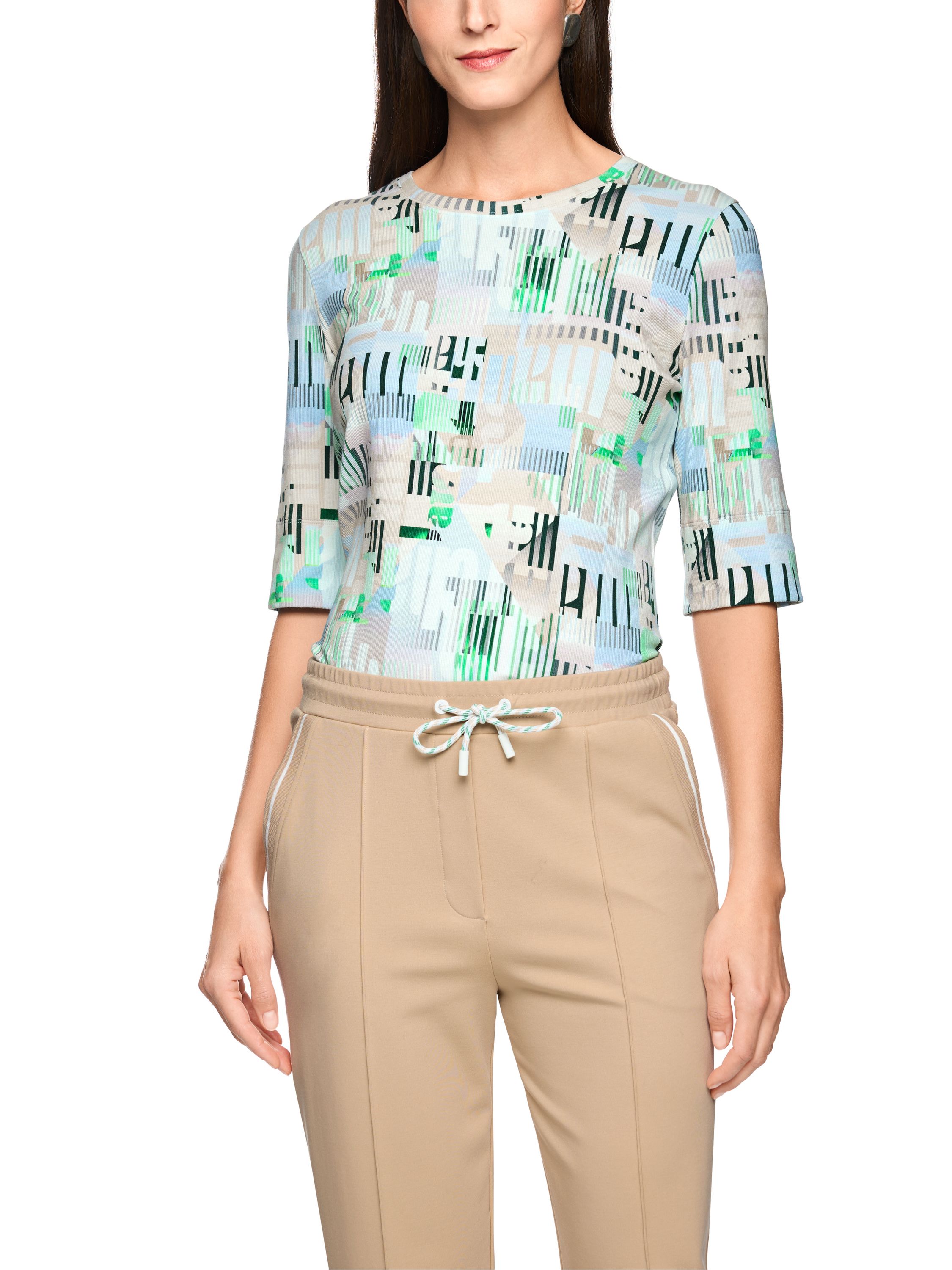 Ripp-Shirt aus Baumwollstretch - 316 - Grün