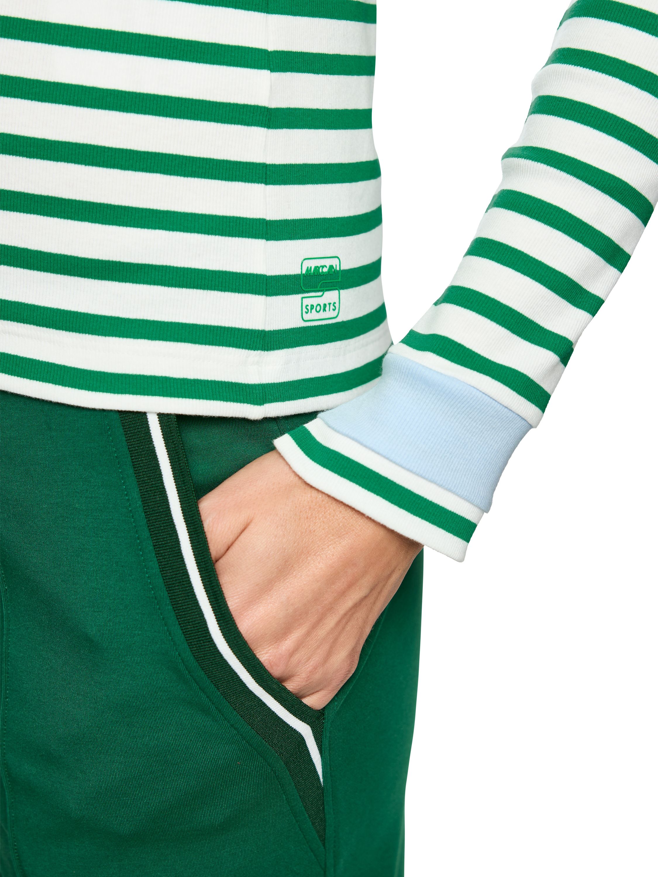 Langarmshirt aus Ripp-Strick - 554 - Grün