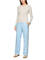 Langarmshirt aus Ripp-Strick - 610 - Beige