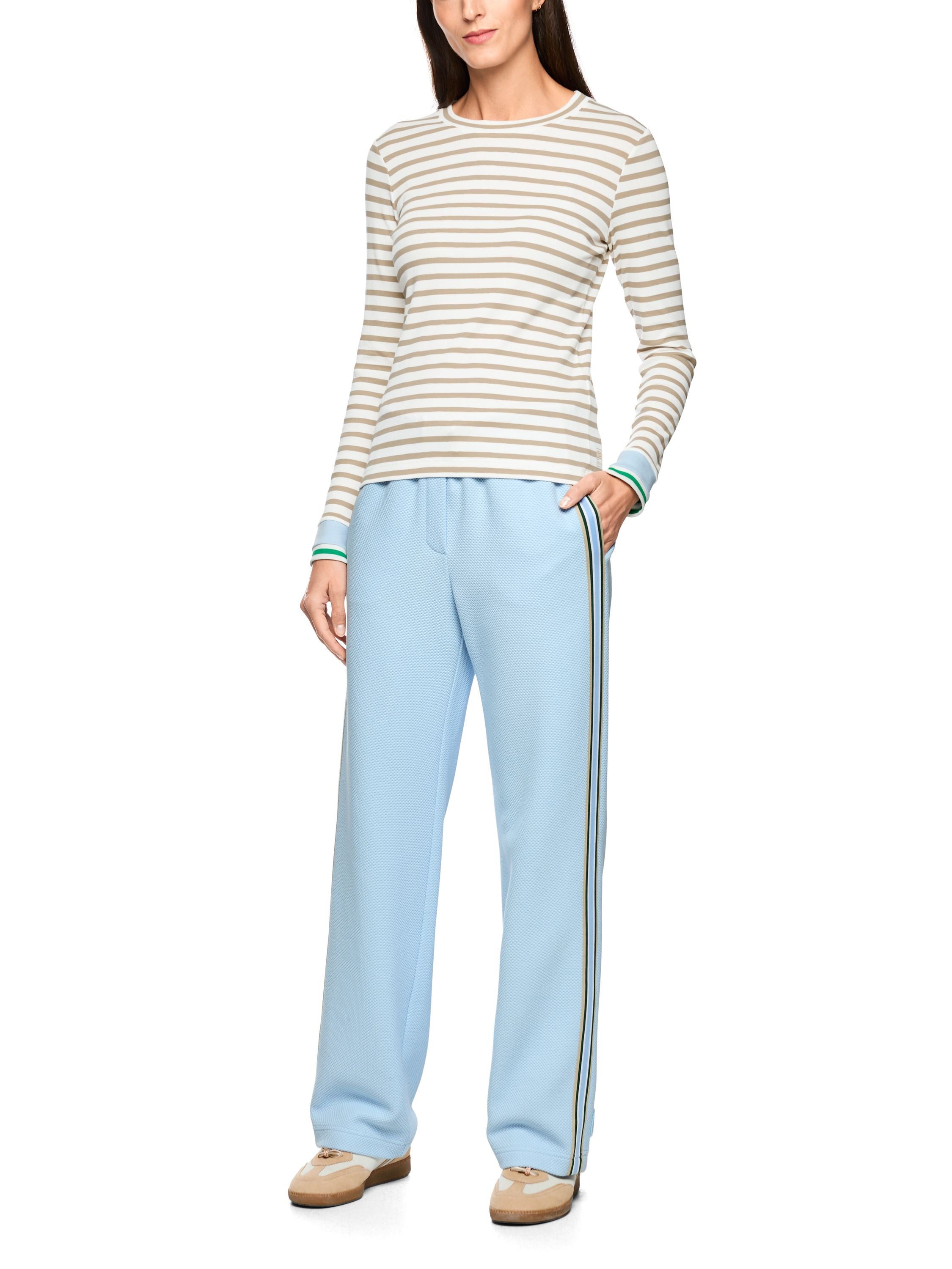 Langarmshirt aus Ripp-Strick - 610 - Beige