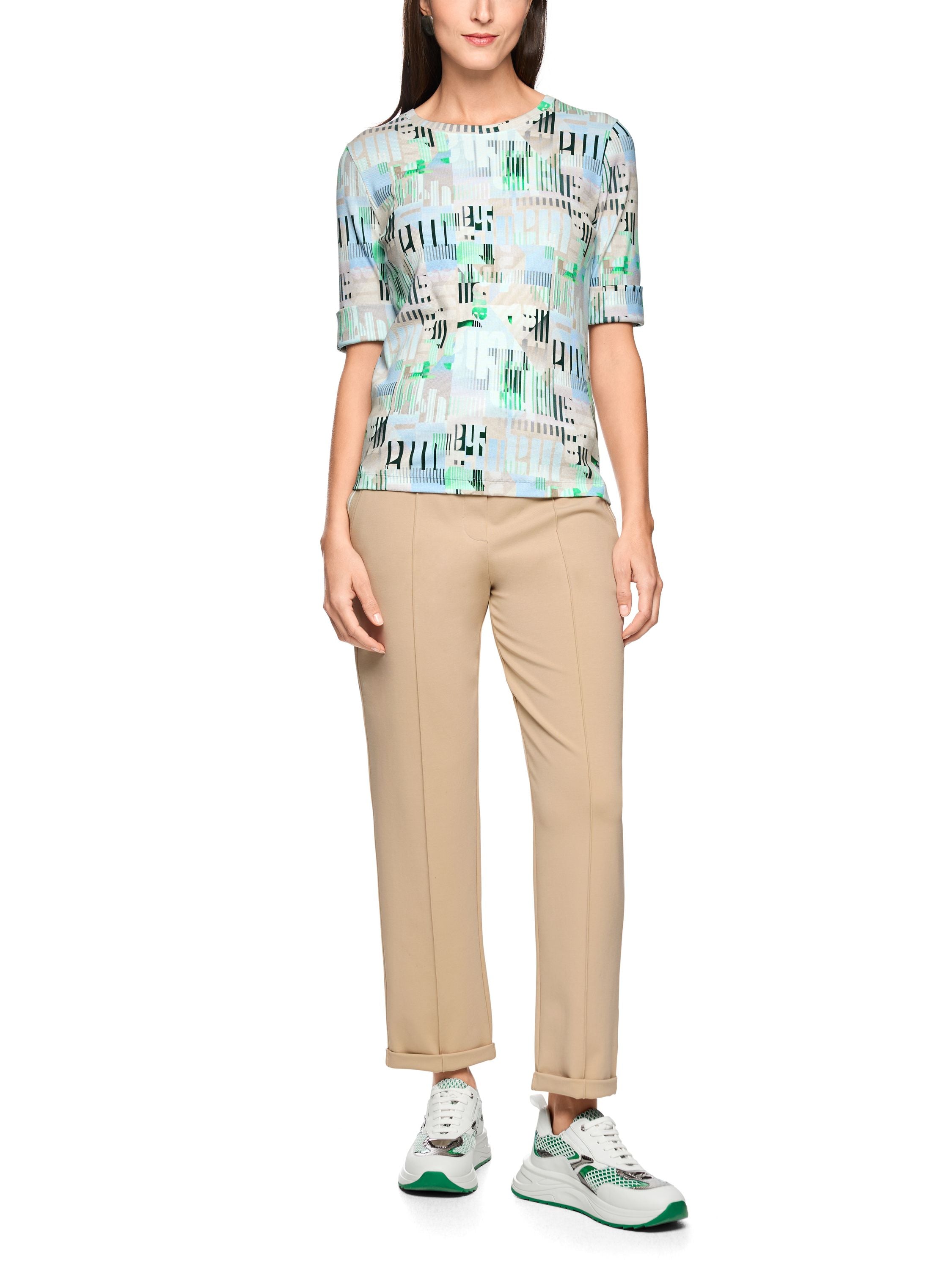 Ripp-Shirt aus Baumwollstretch - 316 - Grün