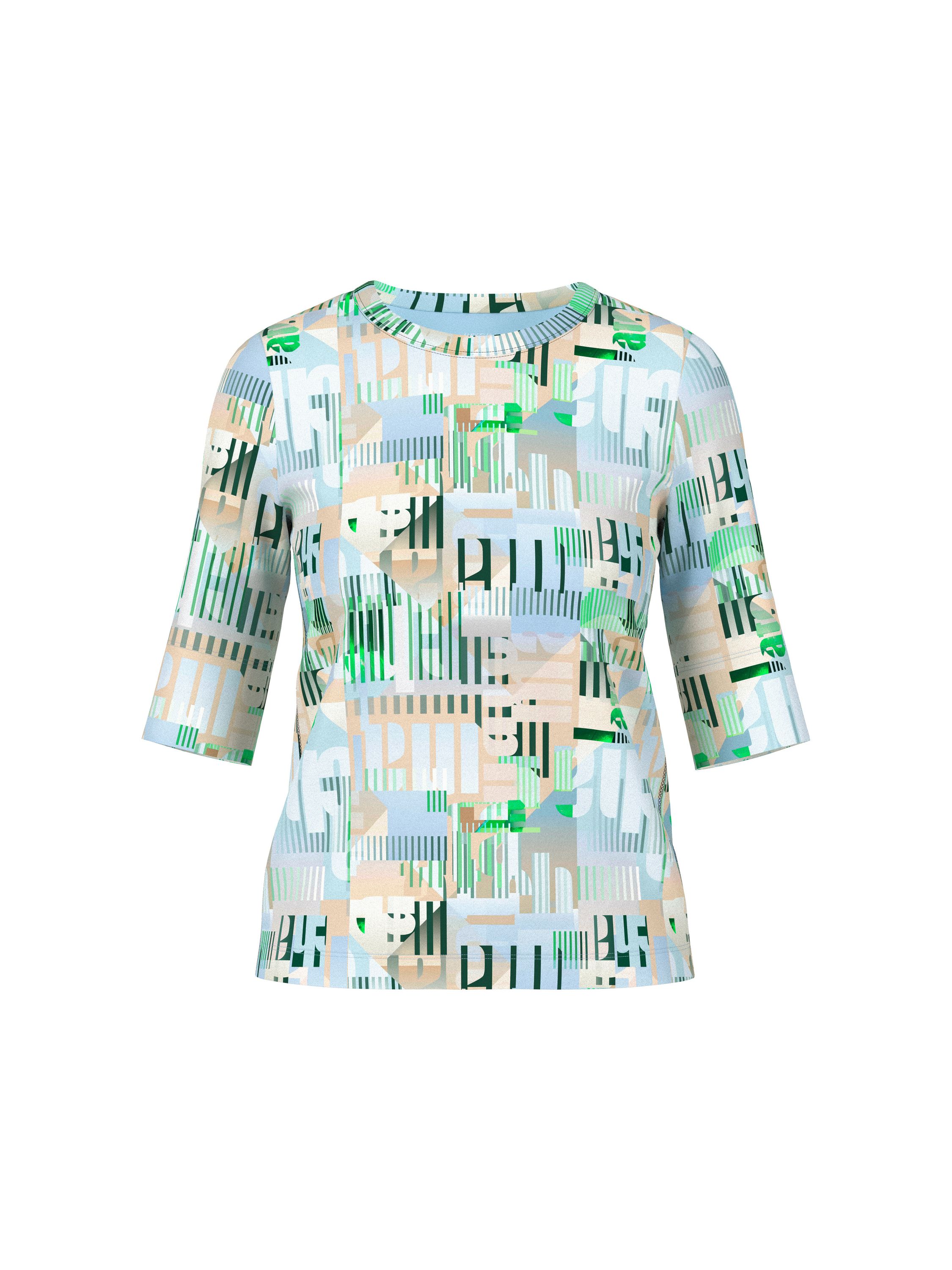 Ripp-Shirt aus Baumwollstretch - 316 - Grün