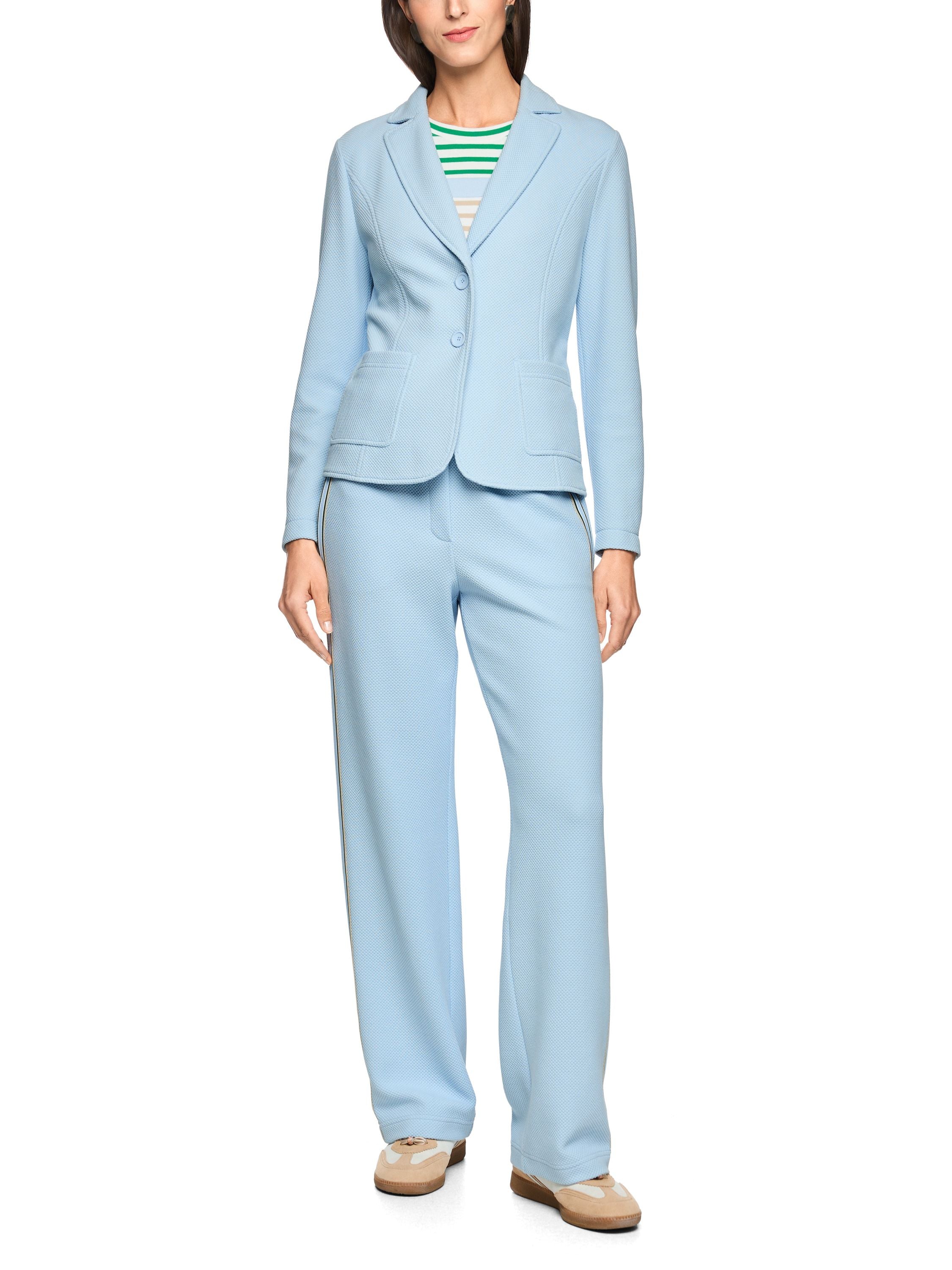 Blazer mit Strukturmuster - 316 - Blau