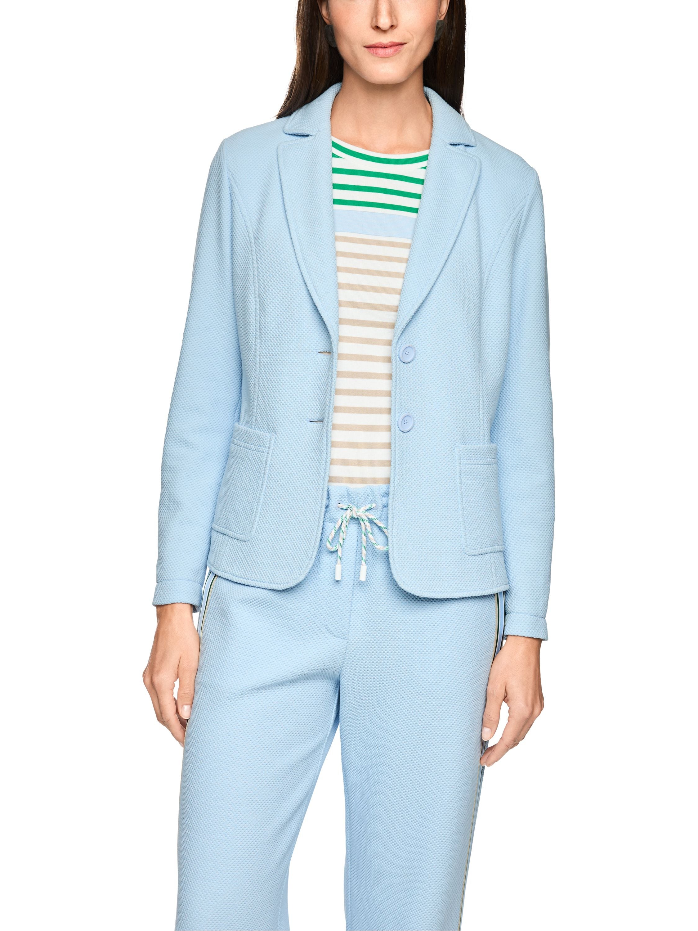Blazer mit Strukturmuster - 316 - Blau