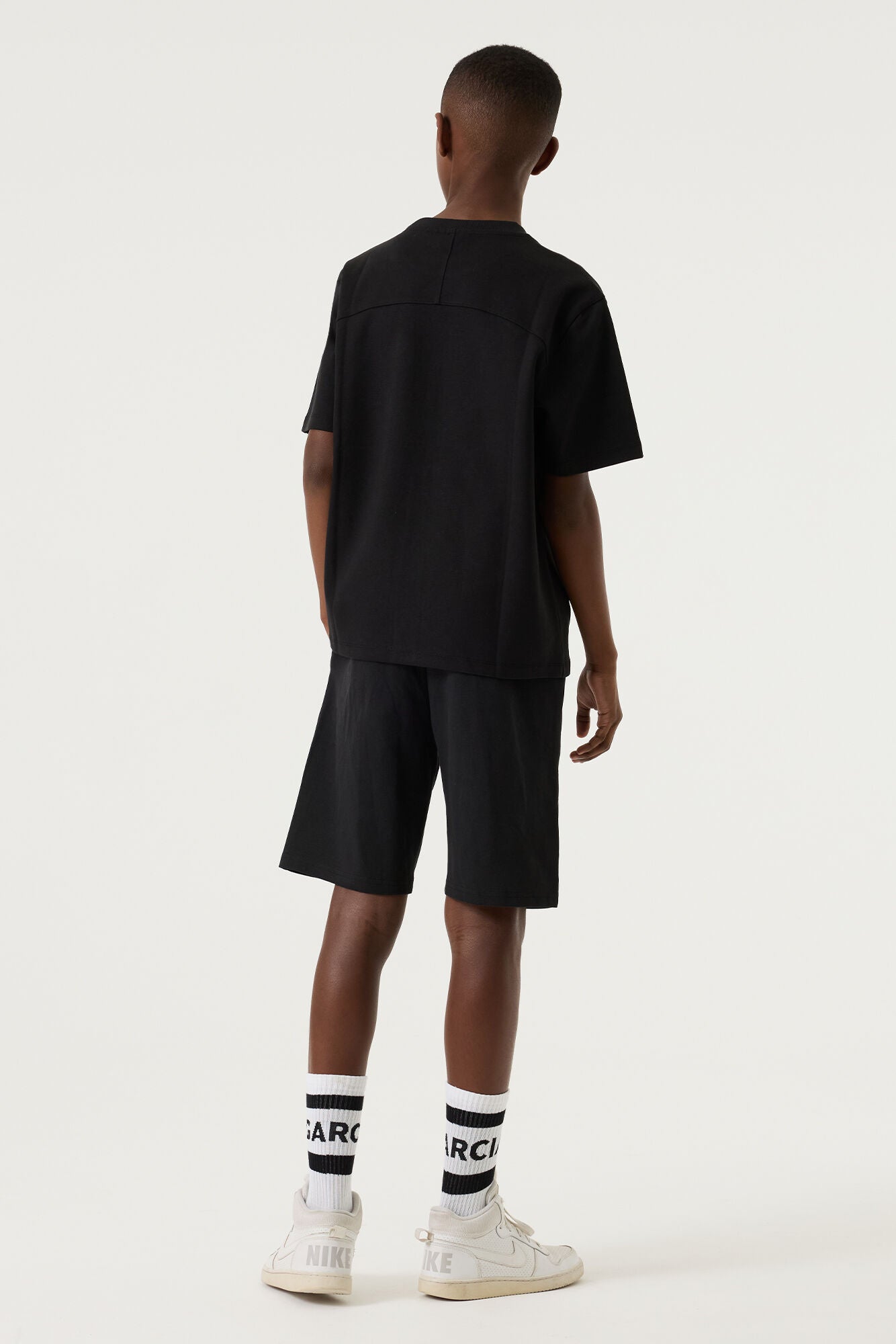 T-Shirt aus Baumwollmix - 60-black - Schwarz