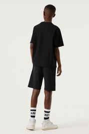 T-Shirt aus Baumwollmix - 60-black - Schwarz