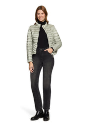 Steppjacke mit Stehkragen - 5539-Seagrass - Grün