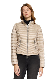 Steppjacke mit Stehkragen - 7322-Smoky Taupe - Beige
