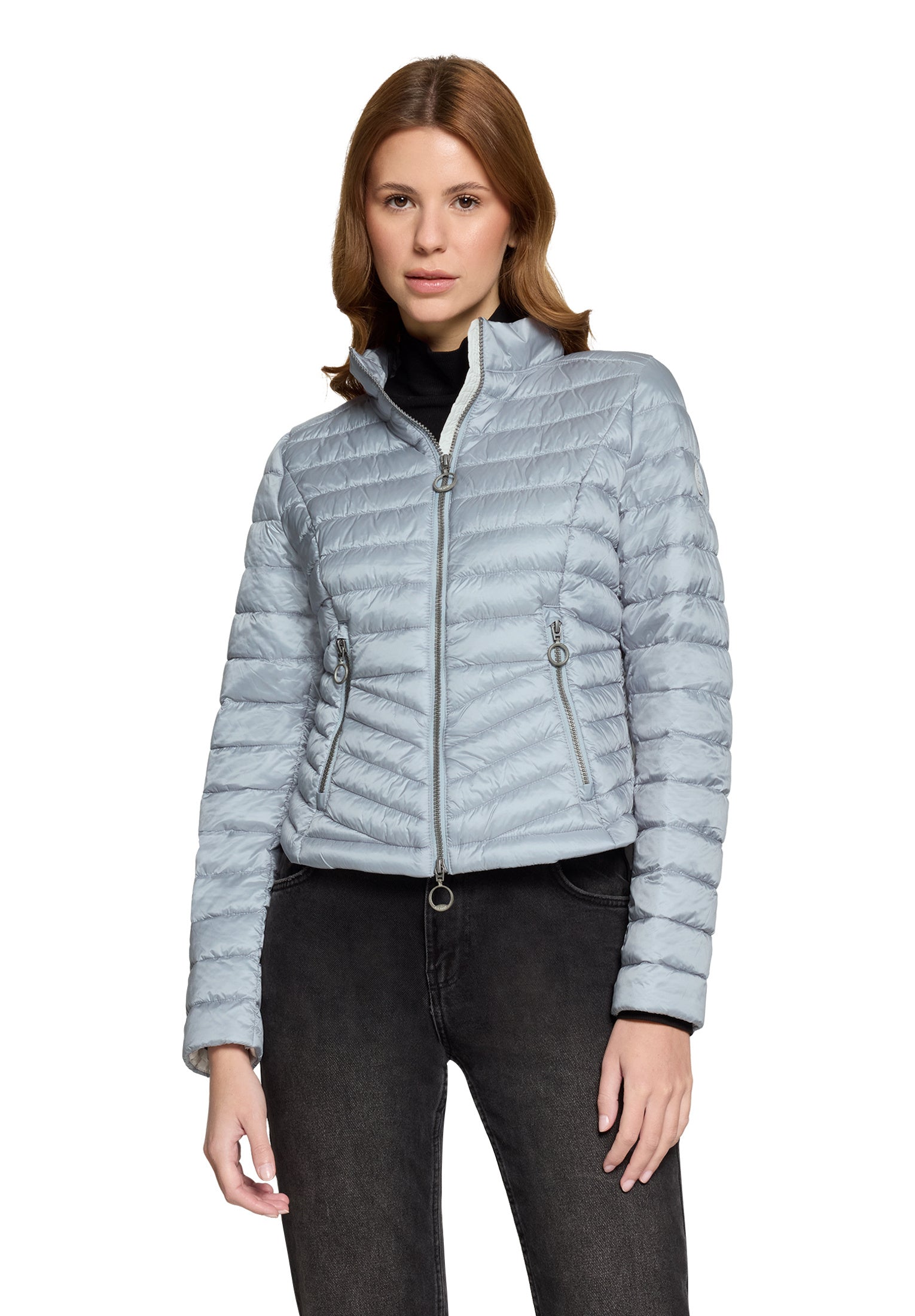 Steppjacke mit Stehkragen - 8398-Ashley Blue - Blau