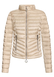 Steppjacke mit Stehkragen - 7322-Smoky Taupe - Beige
