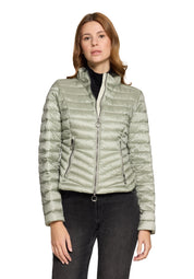 Steppjacke mit Stehkragen - 5539-Seagrass - Grün
