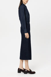 Jeansbluse aus Baumwolle - 252 - Blau