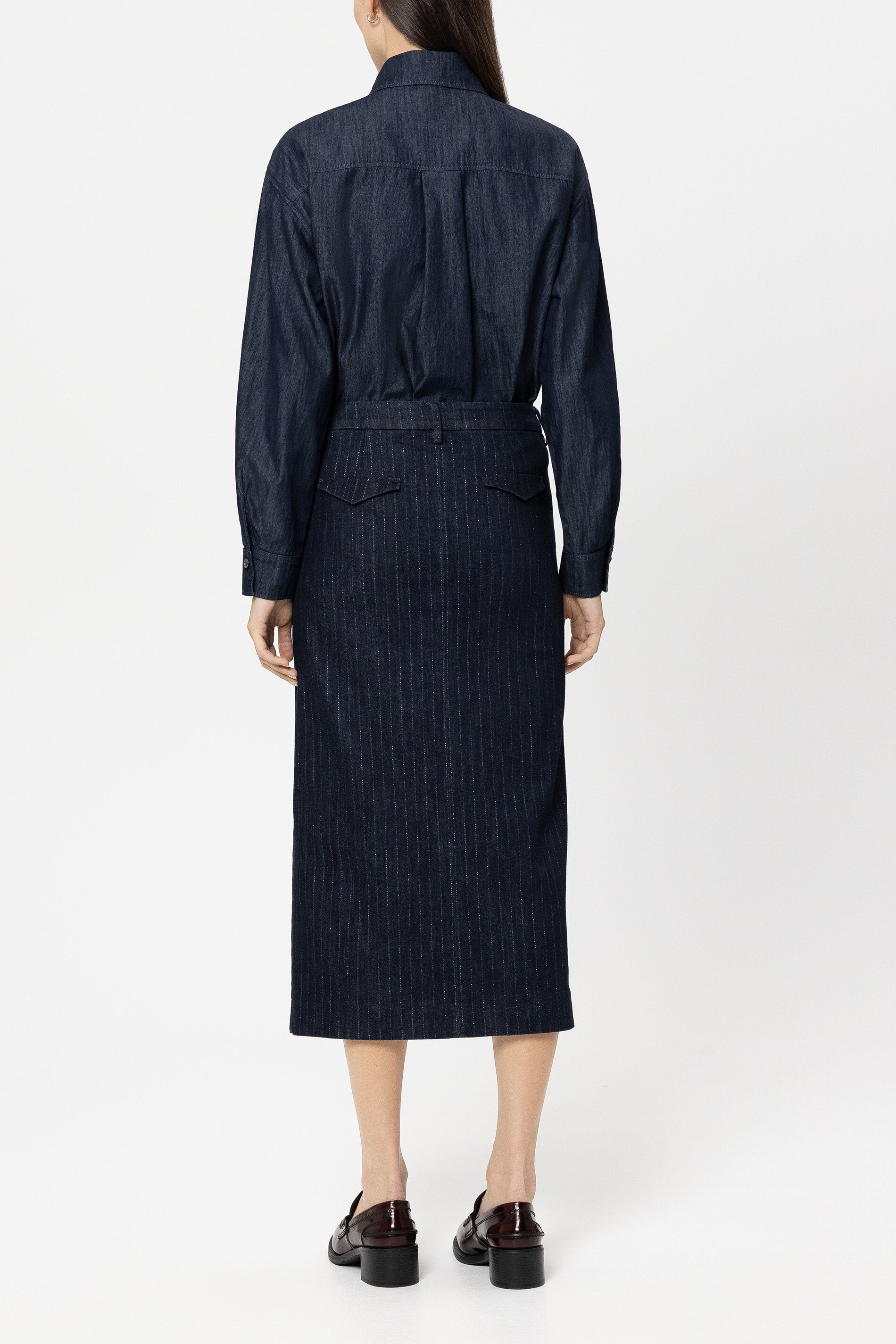 Jeansbluse aus Baumwolle - 252 - Blau