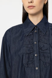 Jeansbluse aus Baumwolle - 252 - Blau