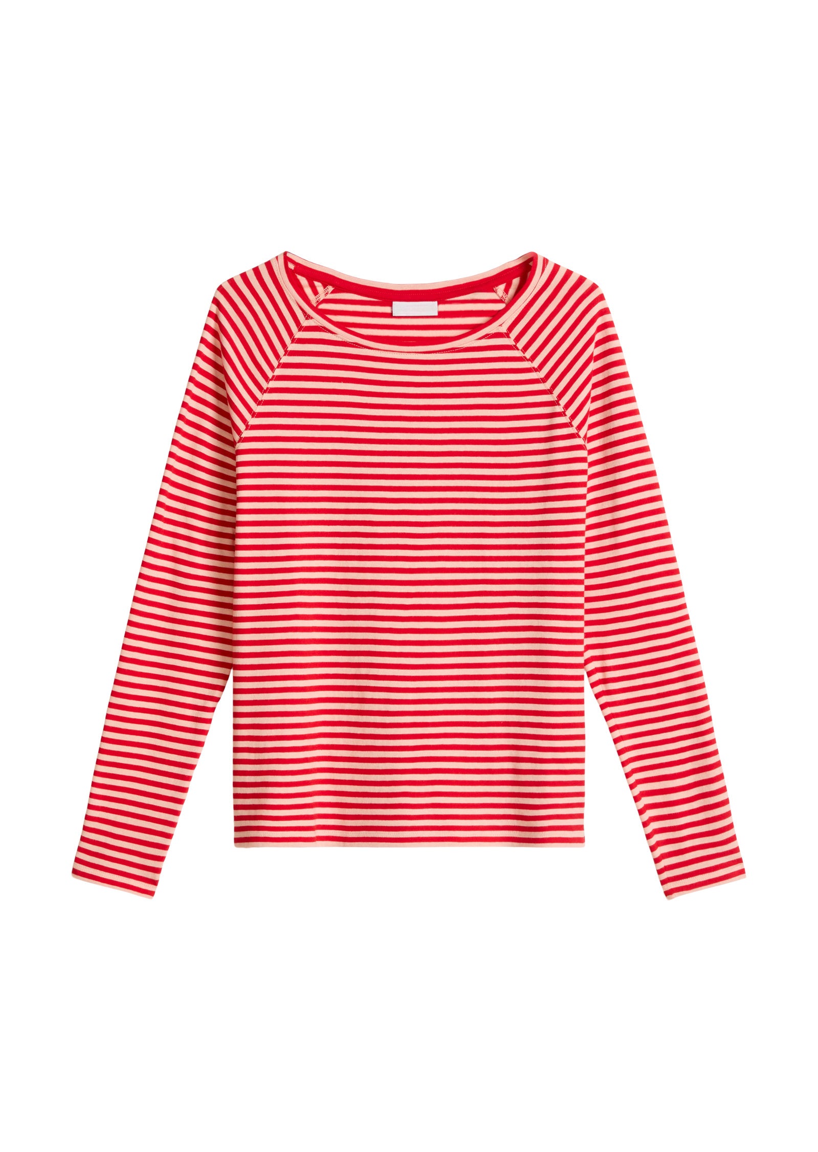 Langarmshirt Relaxed Fit - 7540-Light Red_Multi_02 - Rot