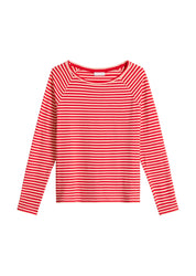 Langarmshirt Relaxed Fit - 7540-Light Red_Multi_02 - Rot