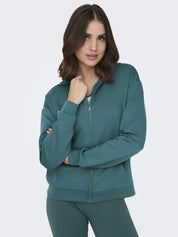 Sweatshirtjacke ONPLOUNGE mit Kapuze - Mediterranea - Grün