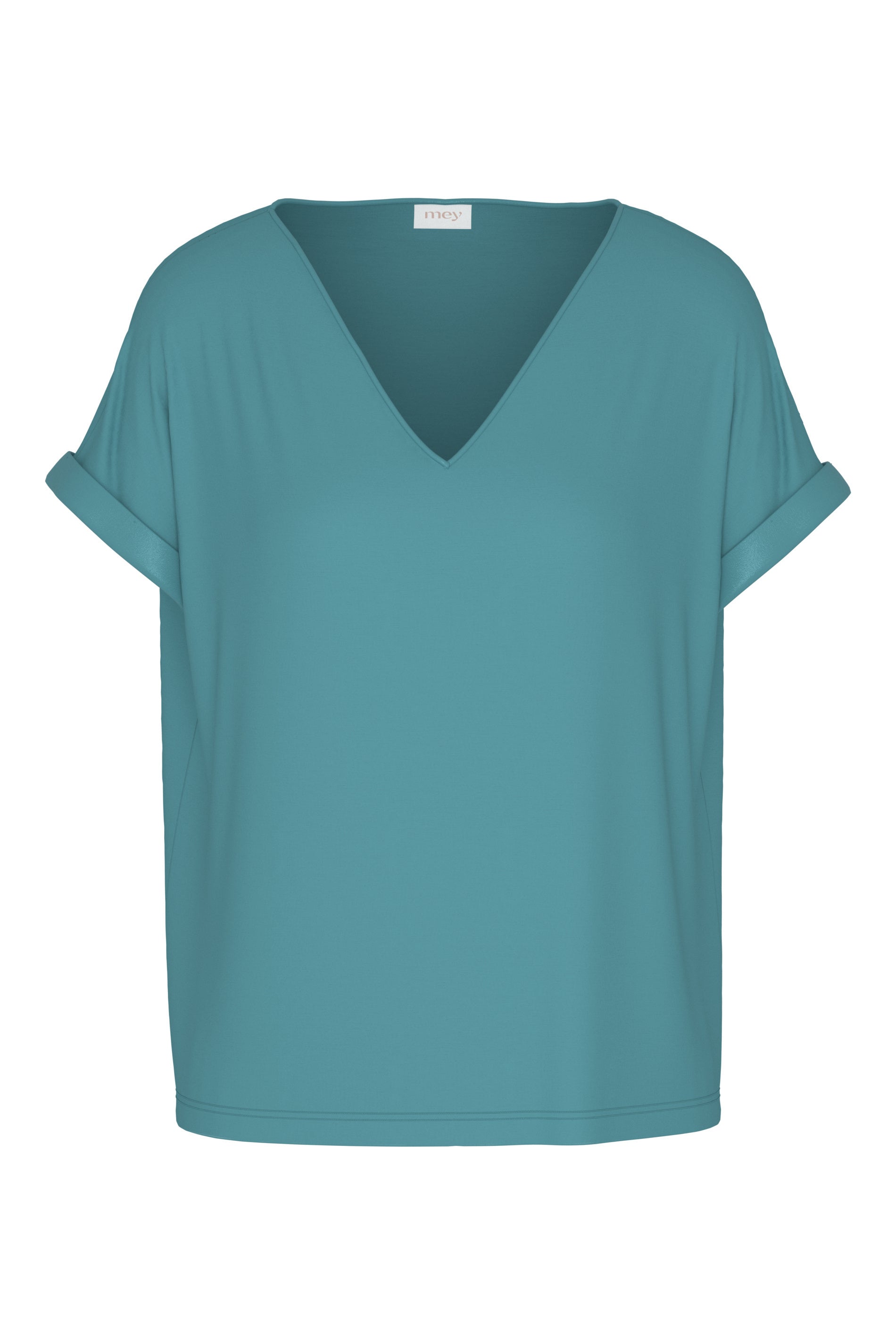 T-Shirt aus Modal - 1748-teal dream - Blau