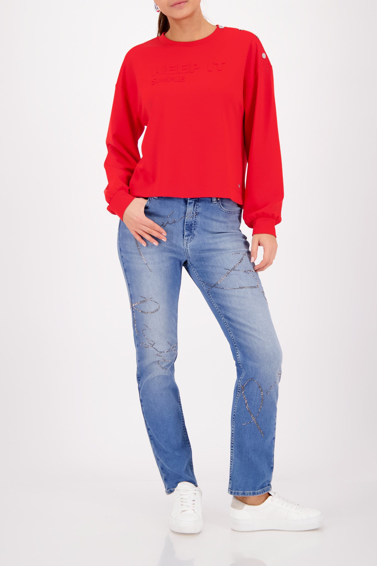 Sweatshirt mit Rundhalsausschnitt - 350 chilli pepper - Rot