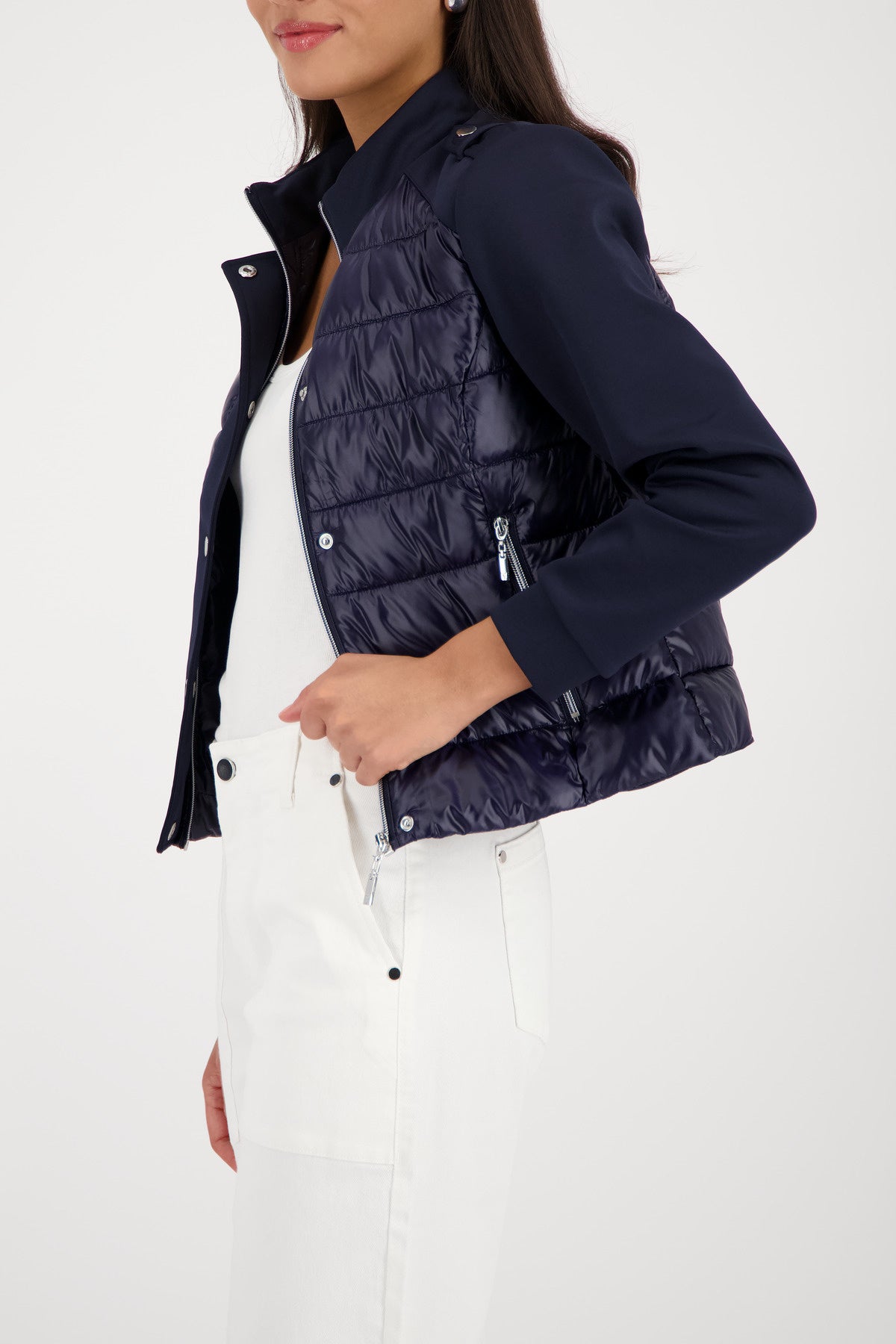 Steppjacke mit Stehkragen - 755 marine - Blau