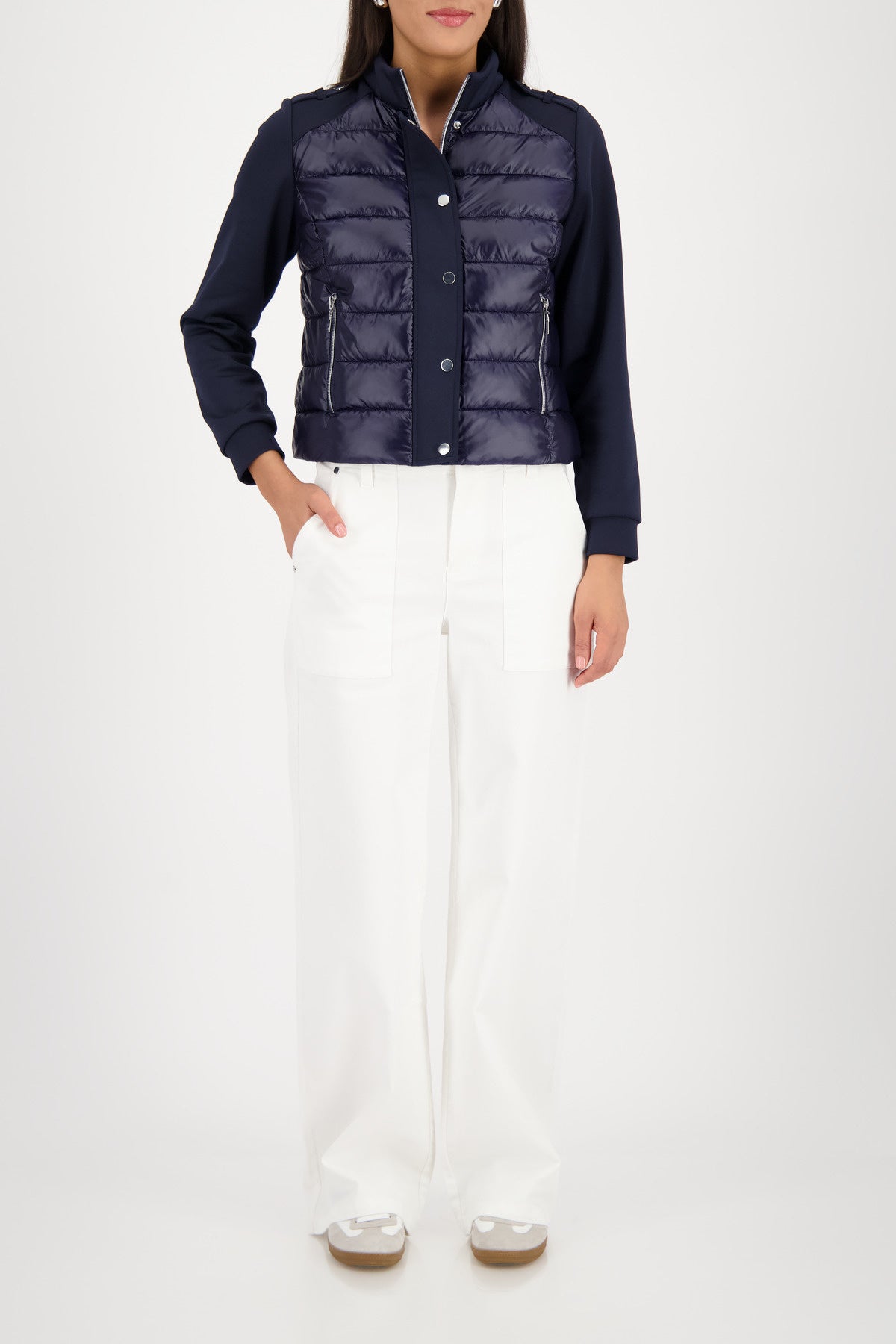 Steppjacke mit Stehkragen - 755 marine - Blau