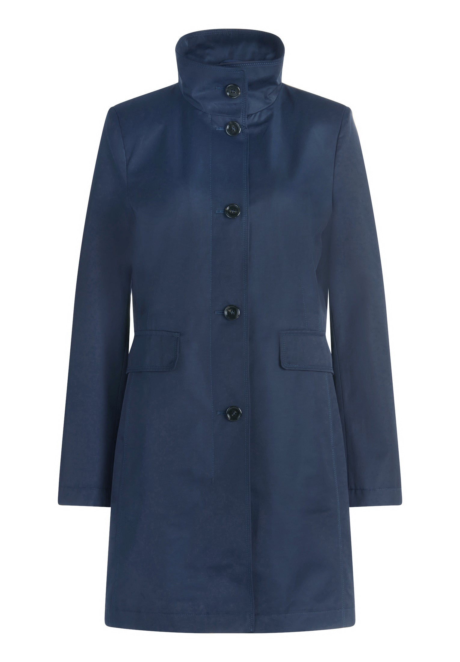 Sommermantel mit Stehkragen - 8538-Deep Navy - Blau