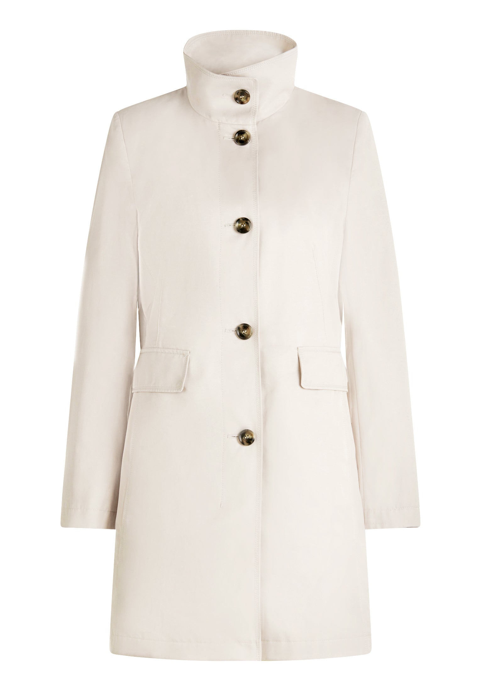 Sommermantel mit Stehkragen - 9076-Silver Rock - Beige